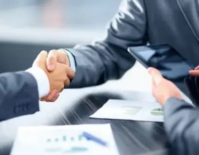 Two people shaking hands